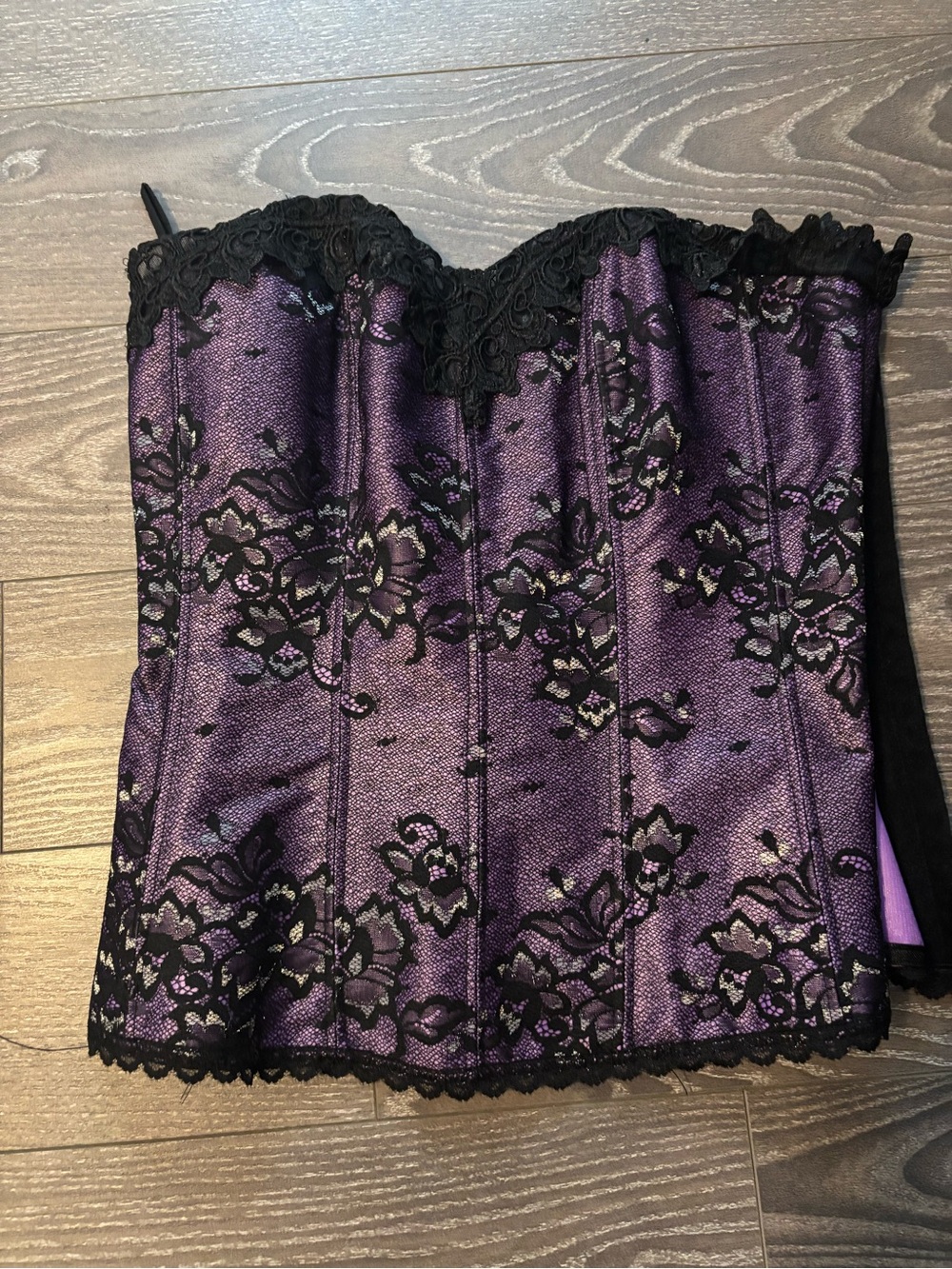 Frederick’s of Hollywood purple/black Corset
